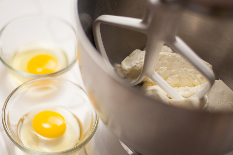 start with eggs then add wet ingredients