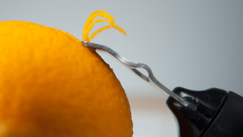 zesting the orange