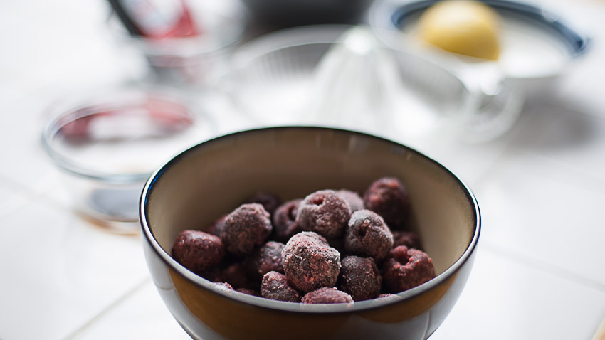 FROZEN CHERRIES AND OTHER INGREDIENTS