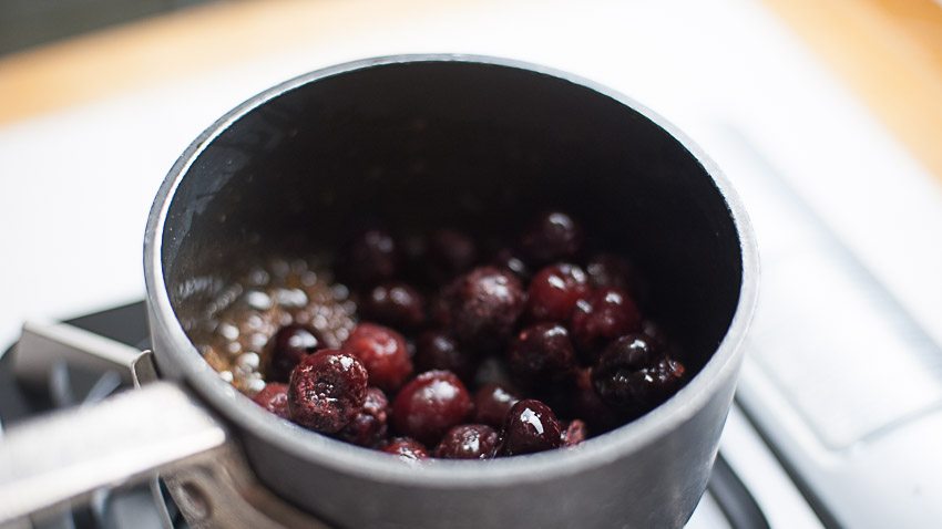 ADD THE CHERRIES AND OTHER INGREDIENTS
